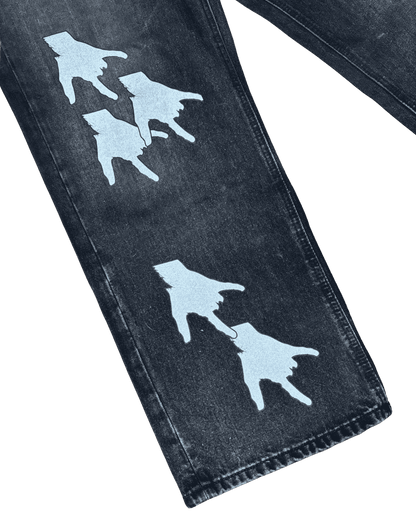 MATATTACK “HAND SIGN” DENIM JEANS