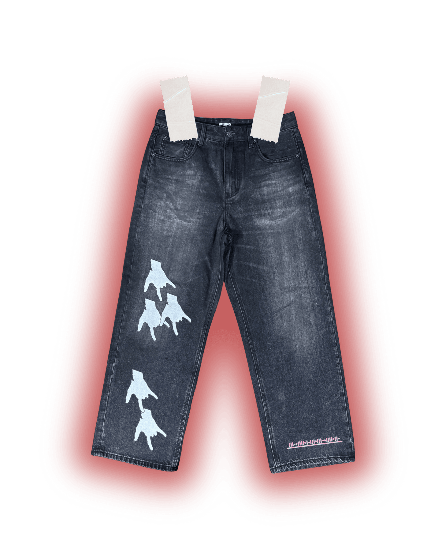 MATATTACK “HAND SIGN” DENIM JEANS