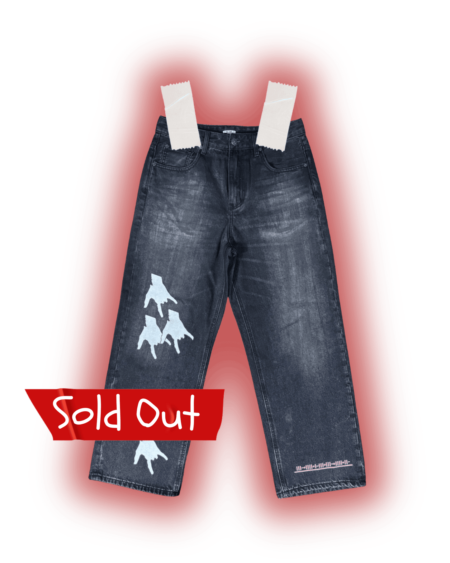 MATATTACK “HAND SIGN” DENIM JEANS